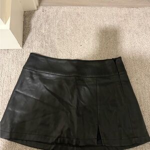 Garage black Faux Leather Mini Skirt - Women